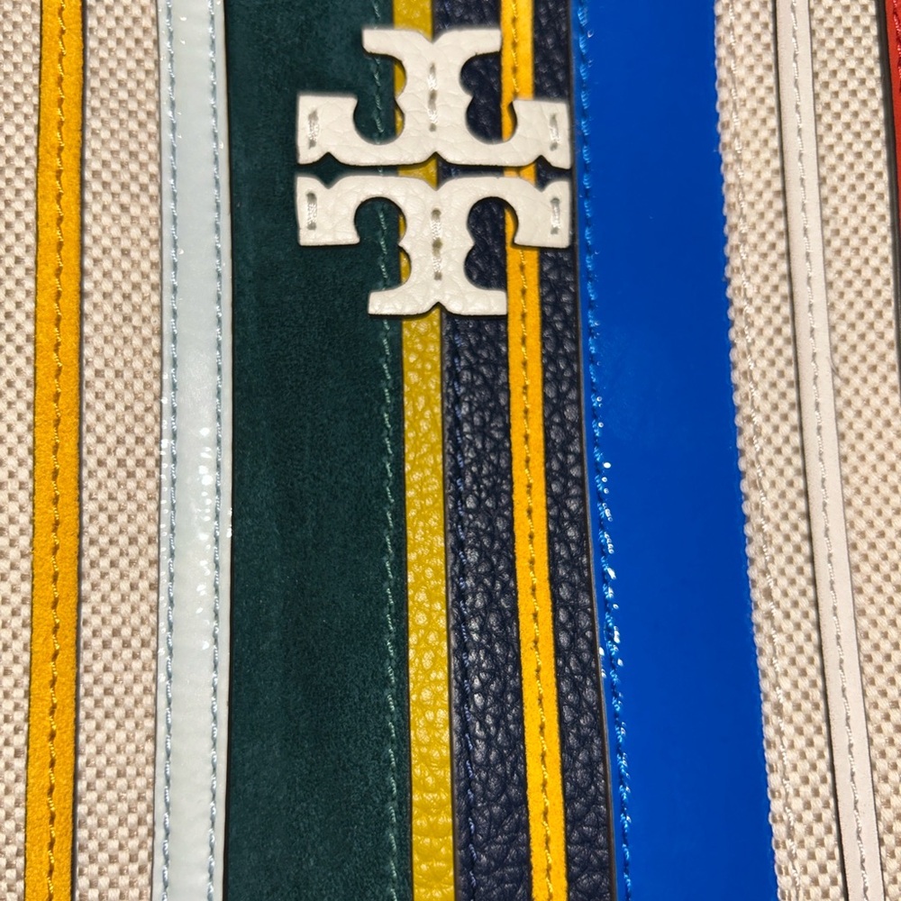 Tory Burch McGraw Stripe Crossbody Purse - Picture 8 of 9